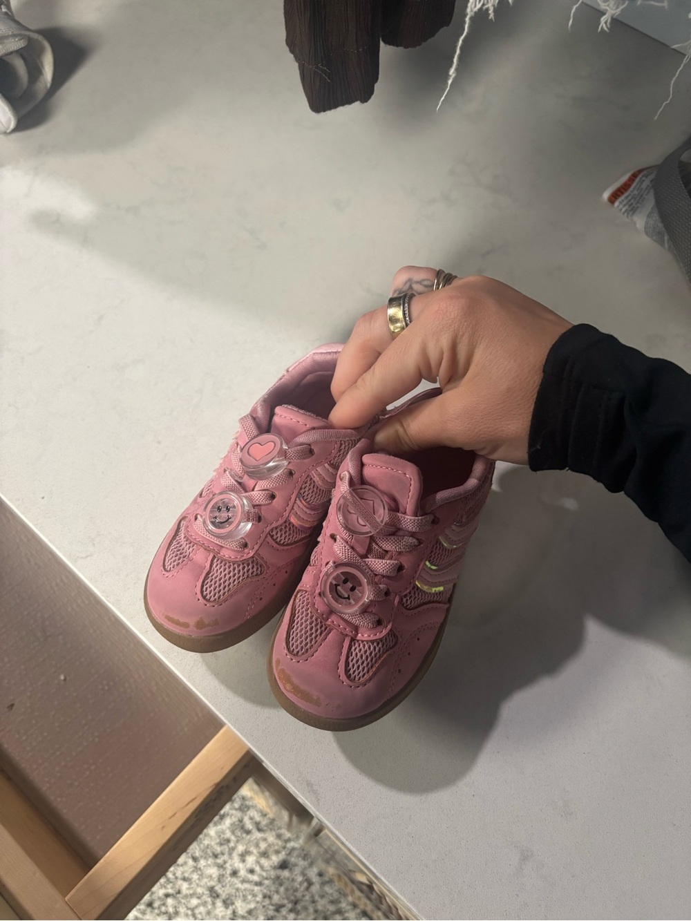 Steve Madden Pink Kids' Heart Accent Sneakers